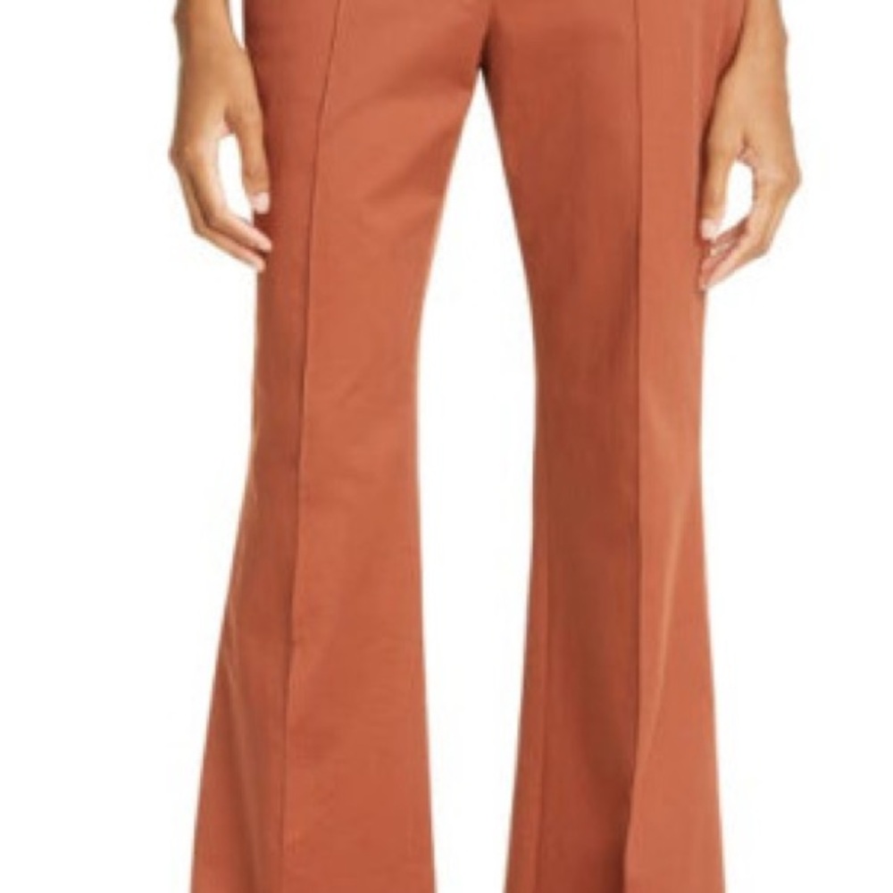 Stylish Rust Flare Pants for Women